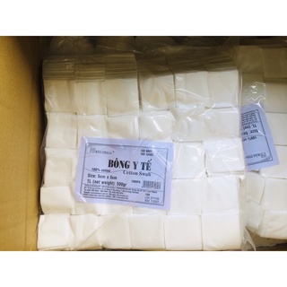 Bông y tế cắt sẵn 5x5cm bảo thạch 500gr