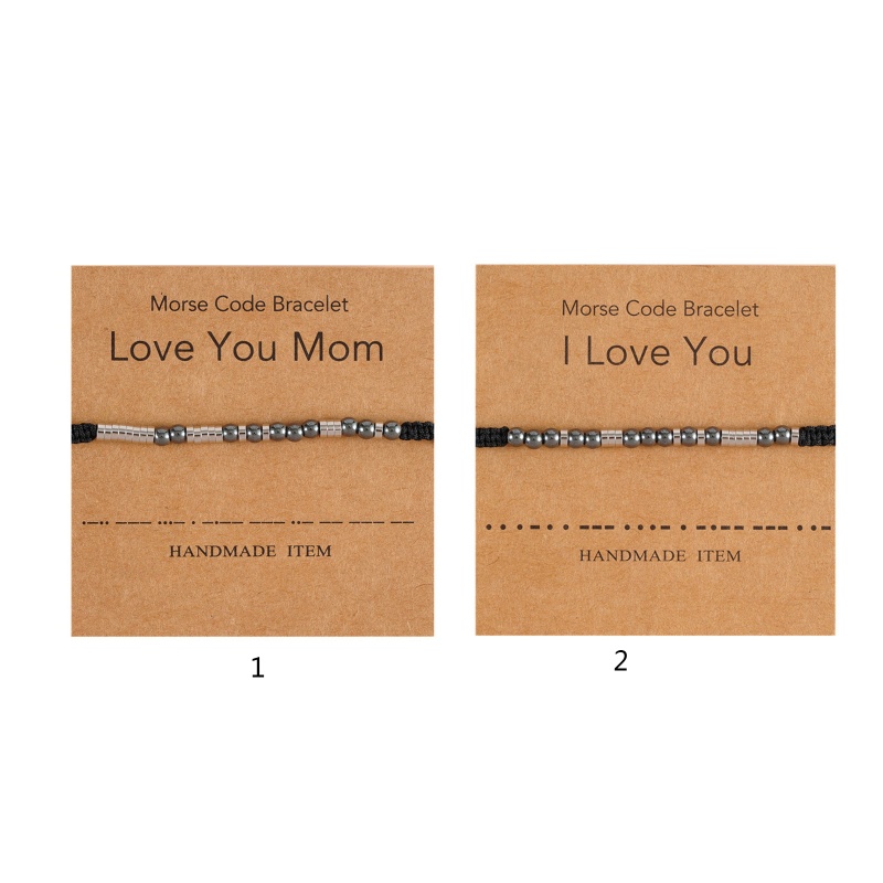 Vòng Tay Chuỗi Hạt Màu Bạc Khắc Chữ KING Love You Mom