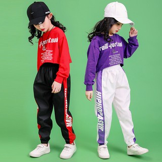 Bộ Đồ Nhảy Hip Hop Lưng Cao Thời Trang Hàn Quốc 2020 Cho Bé Gái