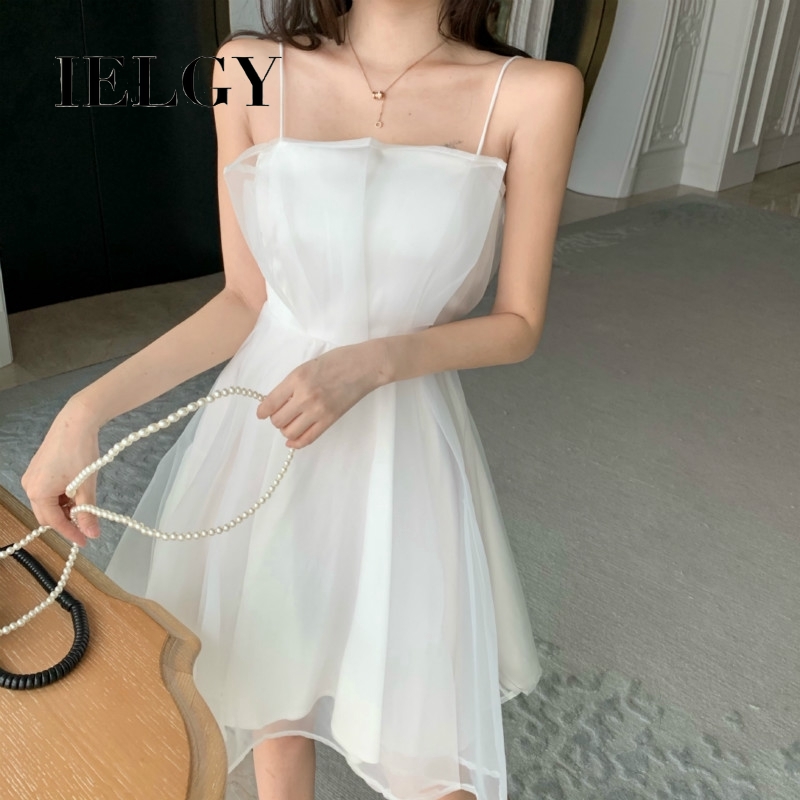 Đầm hai dây màu trơn quyến rũ thời trang nữ tính