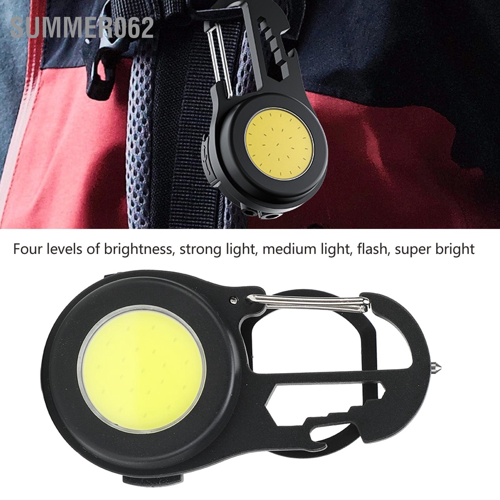 Móc Khóa Đèn Pin 4 Mức Độ Sáng Loại C Sạc Nhanh Bỏ Túi Tiện Lợi Dành Cho Nhà Cửa / Ngoài Trời