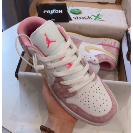 Giày Thể Thao Nữ Cổ Thấp Giày Nike Air Jordan 1 JD1 Low Hồng Vảy Sơn Full Box Bill | BigBuy360 - bigbuy360.vn