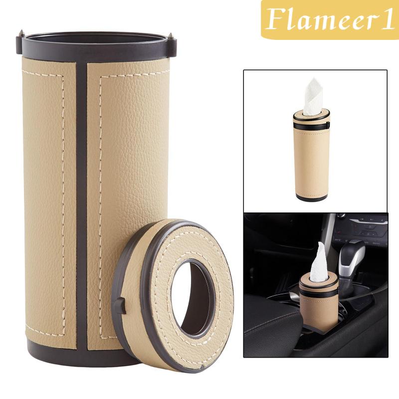 Hộp Đựng Khăn Giấy Hình Trụ Đa Năng Trang Trí Nội Thất Xe Hơi Flameameer1
