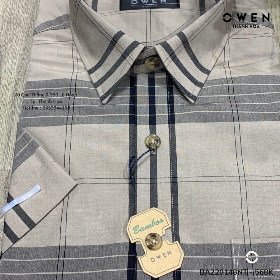 OWEN - Áo sơ mi ngắn tay Owen chính hãng - HÀNG MỚI VỀ -  BA220148NT