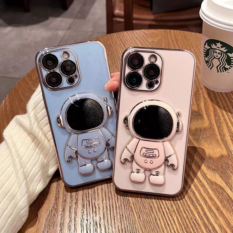 ốp lưng điẹn thoại Chống Sốc Hình Phi Hành Gia 3D Cho iPhone 7 8 plus xr xs max 11 12 13 14 pro max