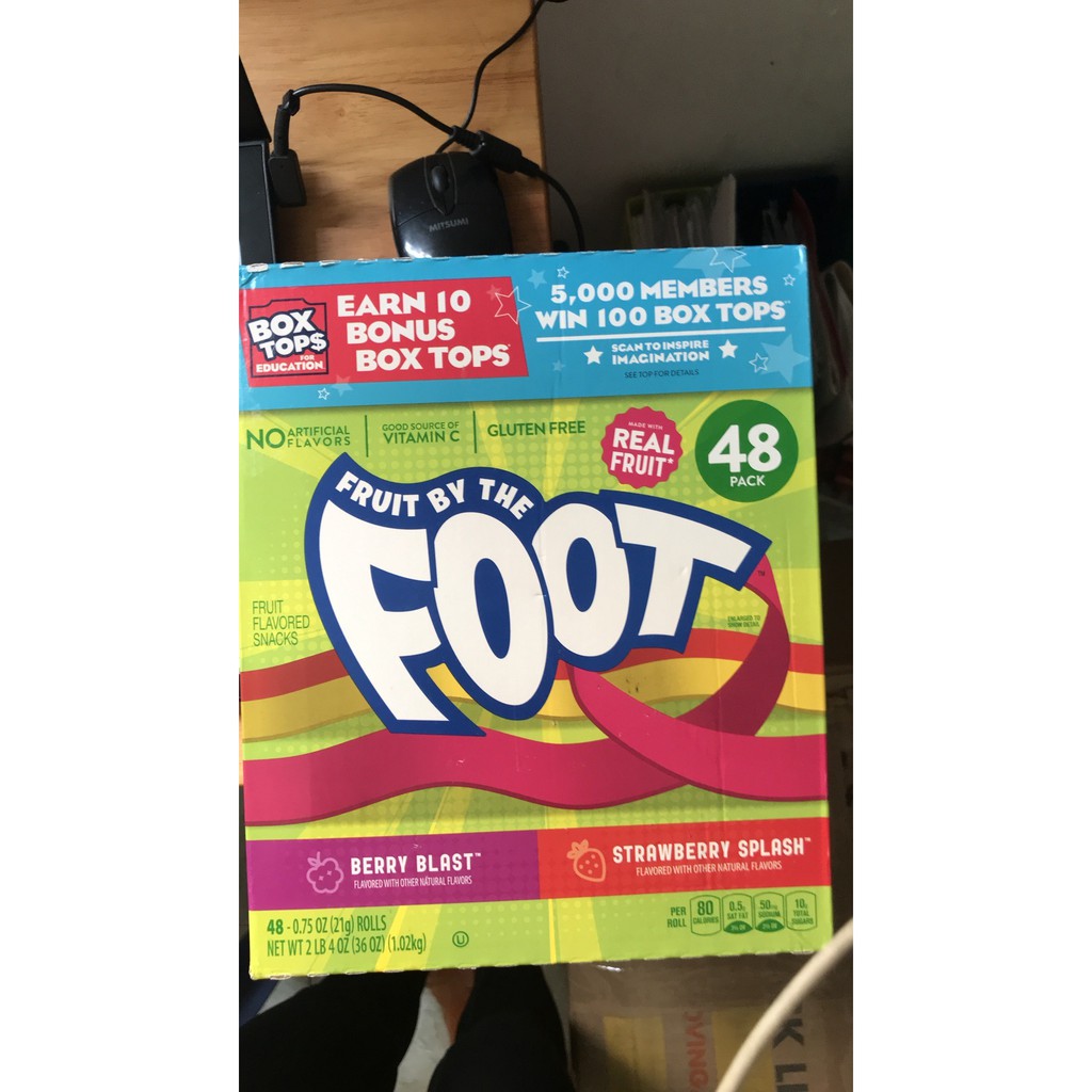 [Tách lẻ 1 gói] Kẹo cuộn trái cây Fruit by the FOOT- Mỹ