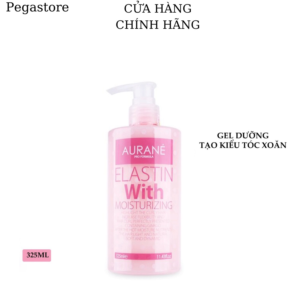 Gel giữ nếp tóc xoăn Aurane Elastin With Moisturizing - gel dưỡng tóc 325ml