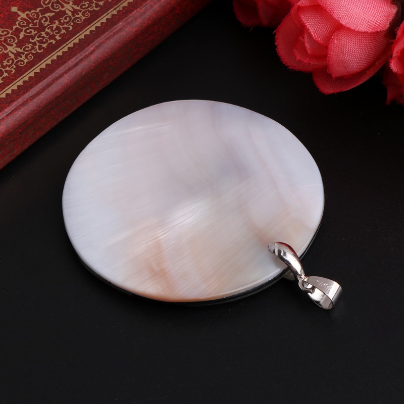 Vòng cổ Mặt Tròn Họa Tiết Vỏ Sò Tự Nhiên Nhiều Màu Sắc