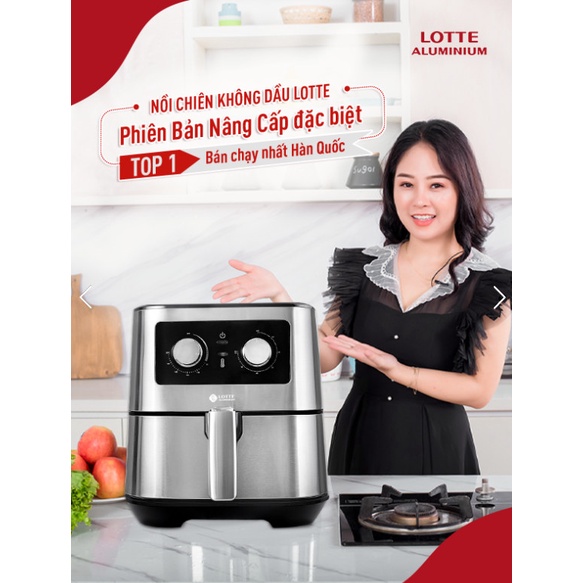 [FreeShip - BH 12 tháng] Nồi chiên không dầu LOTTE chính hãng nhập khẩu Hàn Quốc, sang trọng, đẳng cấp