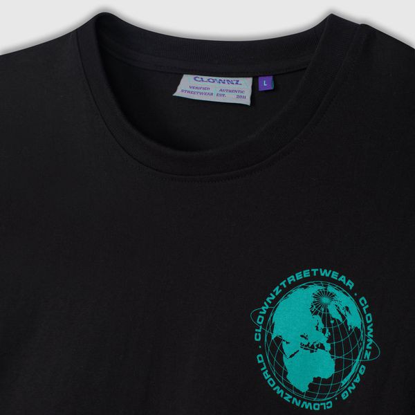 Áo thun tay lỡ local brand unisex đen Clownz Worldz form rộng, chất cotton | BigBuy360 - bigbuy360.vn