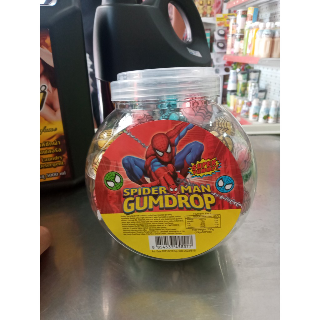 Kẹo Dẻo người nhện SPIDER MAN GUMDROP 50PCS