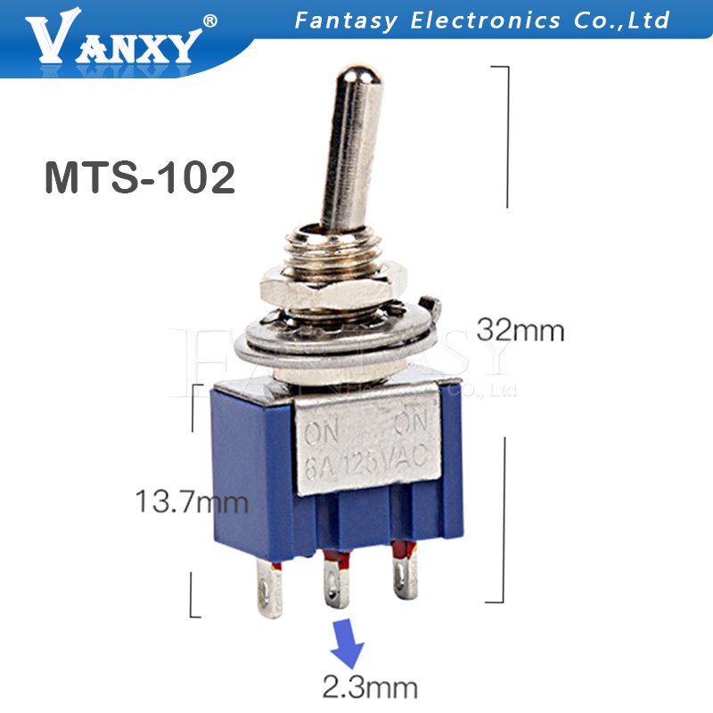 Set 5 Công Tắc Chuyển Đổi Mts-102 Mts-103 Mts-202 Mts-203 6a 125v Mini 3 / 6pin On-Off / On-Off-On | BigBuy360 - bigbuy360.vn