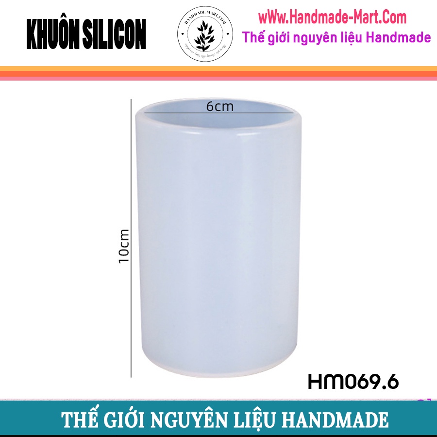 Khuôn silicon hình trụ làm nến thơm handmade đủ kiểu loại chuẩn DIY - HM069