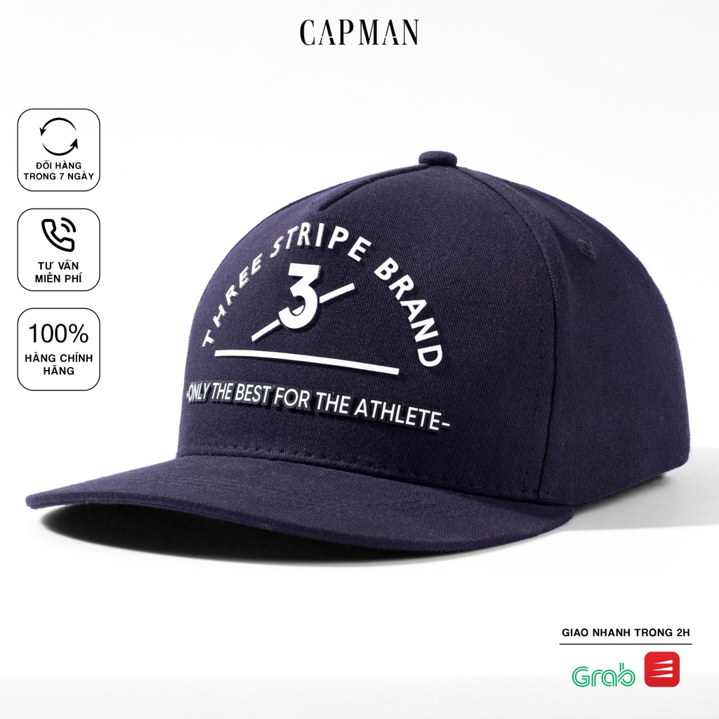 Mũ lưỡi trai CAPMAN chính hãng full box, nón kết nam snapback CM03 màu tím
