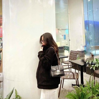 Áo khoác lông 2 lớp (2 màu: ĐEN-BE) ( ảnh thật/video)