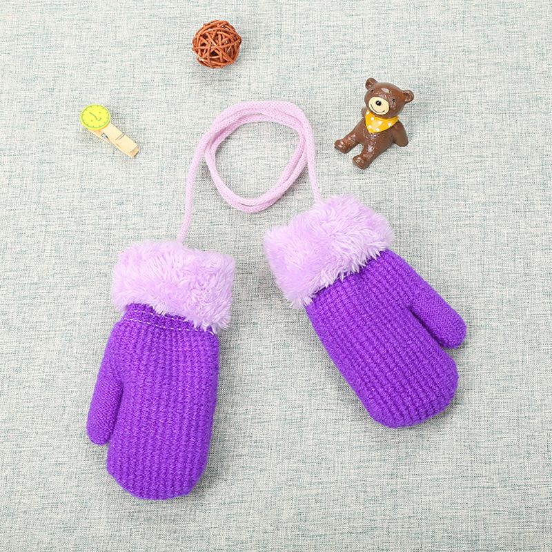 Găng Tay Len Đan Giữ Ấm Mùa Đông Cho Bé Trai Gái