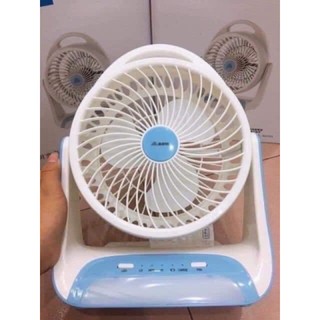 quạt tích điện kèm đèn sạc