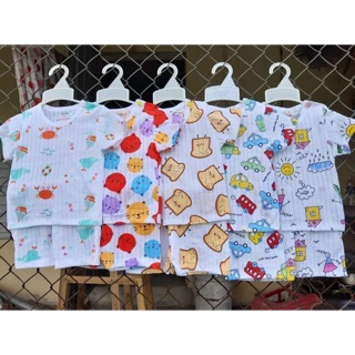Bộ cotton giấy cộc tay cho bé