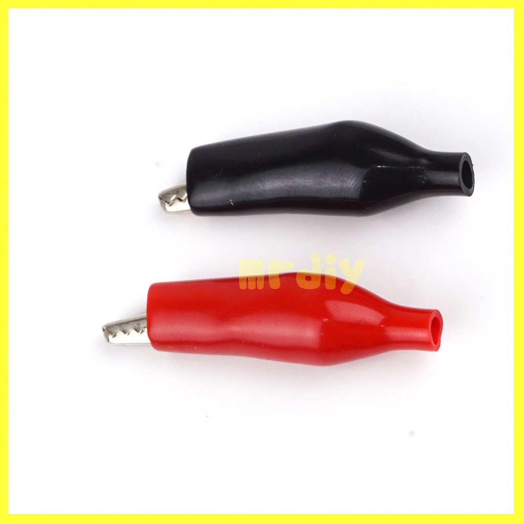 5 Cặp Kẹp Cá Sấu Màu Đỏ - Đen 4cm ( 5 đỏ + 5 đen )