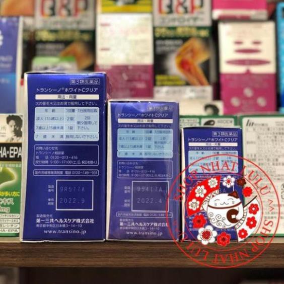 VIÊN UỐNG TRẮNG DA, MỜ NÁM TRANSINO WHITE C 60/120/240 VIÊN NHẬT BẢN | Thế Giới Skin Care