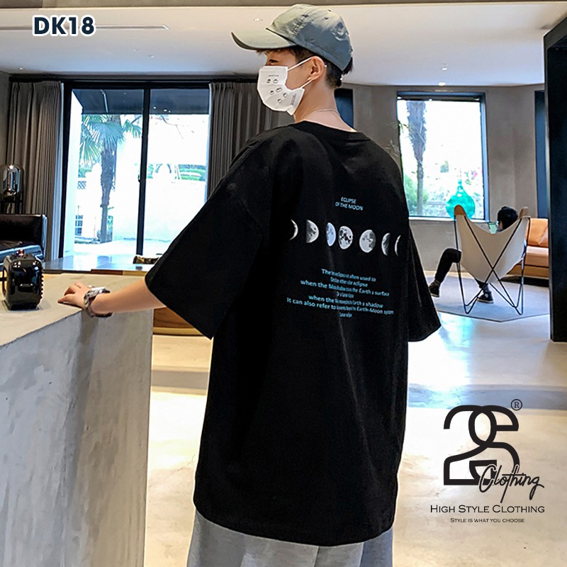 Áo Thun Trơn Đen Streetwear Chính Hãng, Áo Phông Nam Nữ Form Rộng Chuẩn Cotton In Hình Ngầu DK18 | BigBuy360 - bigbuy360.vn