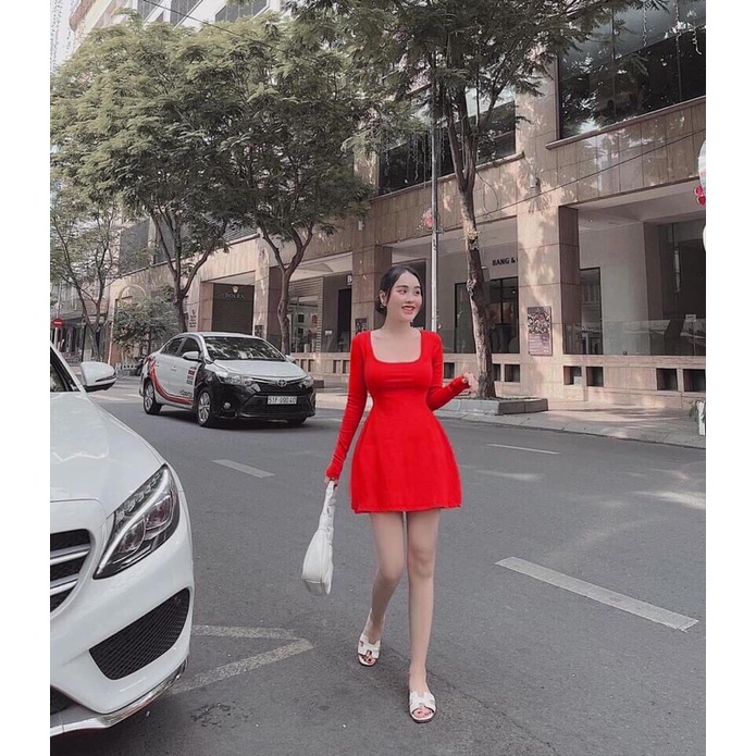 💥 ĐẦM THUN BORIP KHOÉT EO LỆCH VAI TÔN DÁNG SIÊU XINH 💥(Ms:BD01) | BigBuy360 - bigbuy360.vn