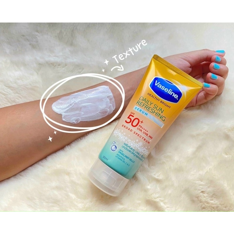 [Ship Nhanh] Sữa Dưỡng Thể Chống Nắng MÁT LẠNH Vaseline Healthy Bright Daily Sun Refreshing Serum SPF 50 200ml