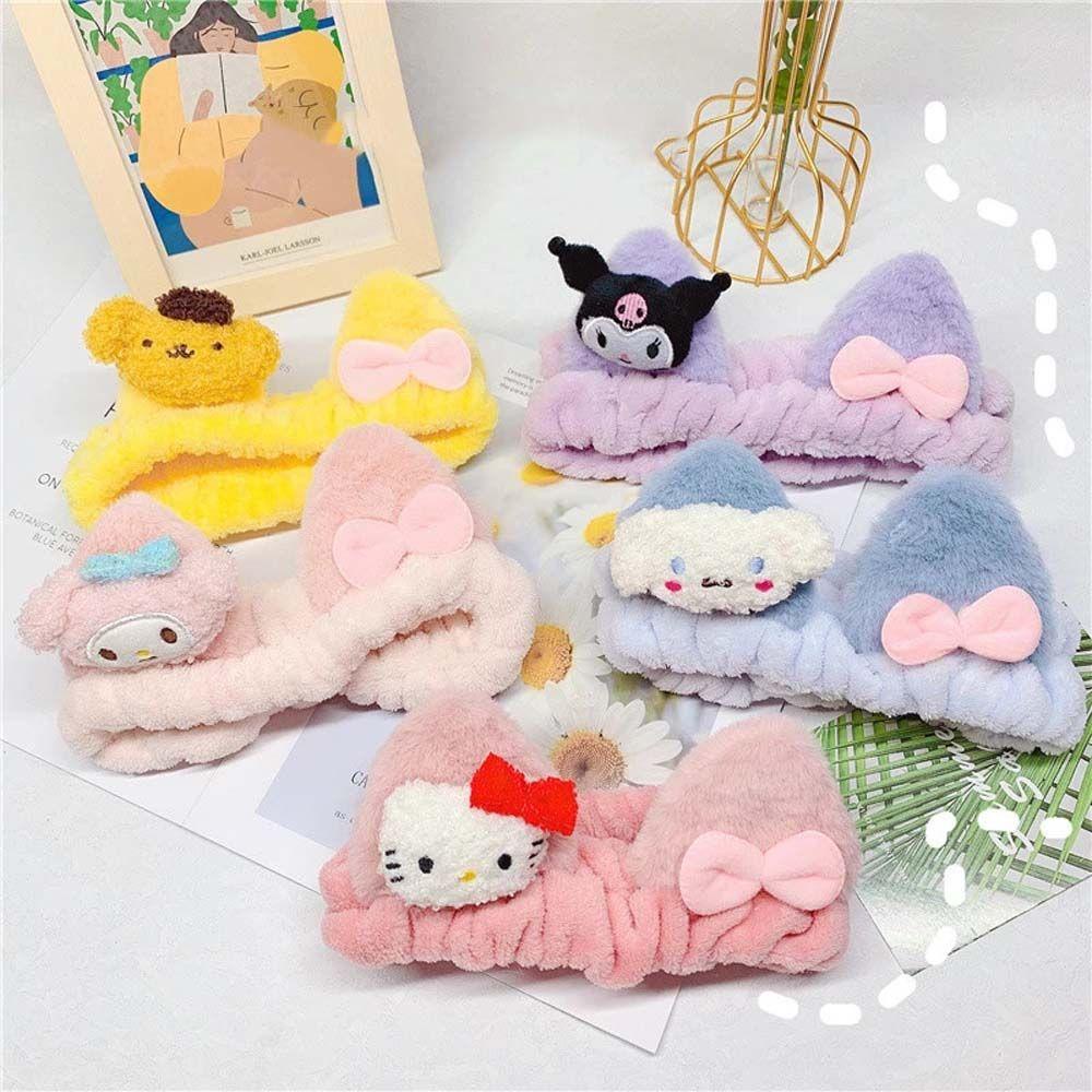 Băng Đô Cài Tóc Rửa Mặt Hình Mèo KT Cinnamoroll Dễ Thương VANES1 Mymelody