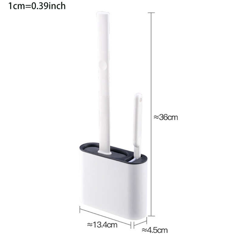 Bàn Chải Vệ Sinh Toilet Bằng Silicon TPR Lông Mềm Kèm Hộp Đựng