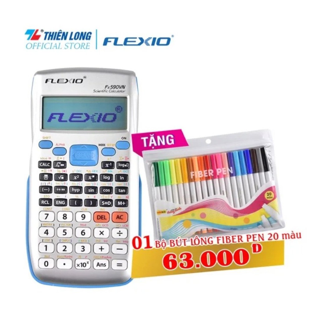 [ Mua 1 tặng 1 ] Combo Máy tính khoa học Flexoffice FX-590VN