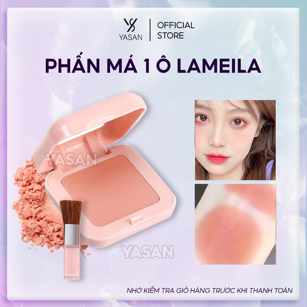 Phấn má hồng cam lâu trôi Blusher Color Geometry Lameila đơn sắc phấn mắt phấn má trang điểm Yasan