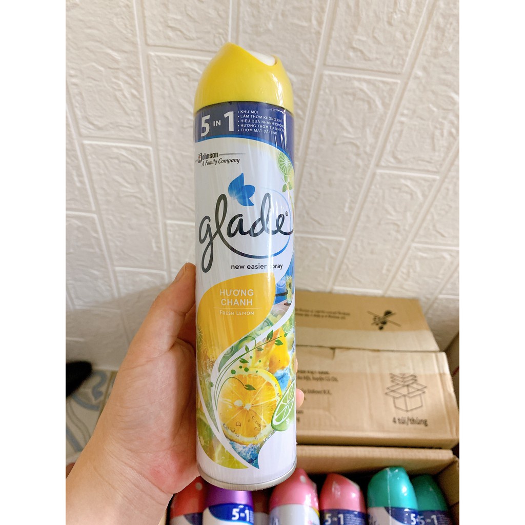 Bình xịt thơm phòng Glade sịt phòng Hoa Oải Hương/Tuyệt tác hương hoa/Hương chanh Xịt thơm phòng ngủ , khử mùi 280ml