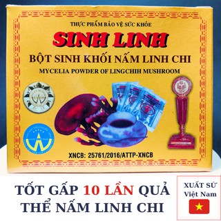 Sinh Linh Bột sinh khối Nấm Linh Chi tốt gấp 10 lần quả thể Linh Chi
