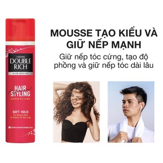 Keo Dưỡng Tóc Giữ Nếp Tóc Thẳng Double Rich Mousse Soft 150ml