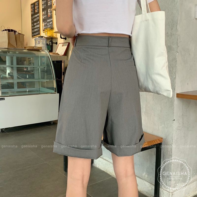 Quần Dài Lưng Cao Màu Trơn Kiểu Dáng Đơn Giản Thanh Lịch | BigBuy360 - bigbuy360.vn