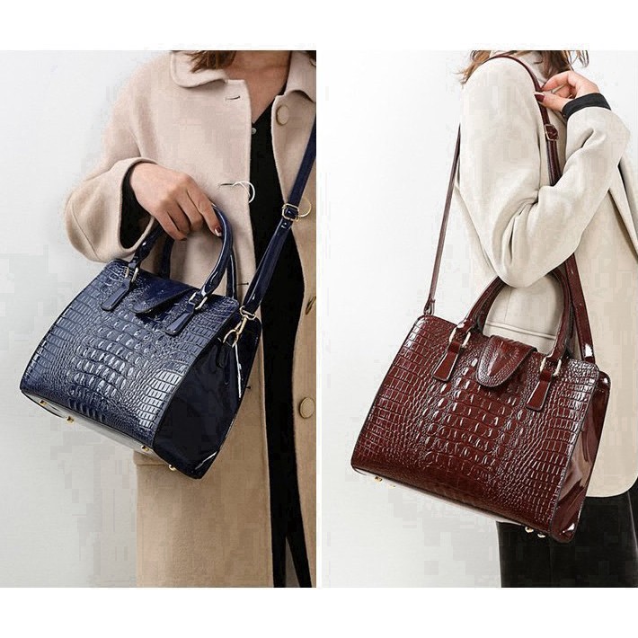 Túi xách công sở da cá sấu thời trang Âu Mỹ 2021 (combo 3 món) TX18 túi xách đeo vai - Túi xách Chip Xinh | BigBuy360 - bigbuy360.vn