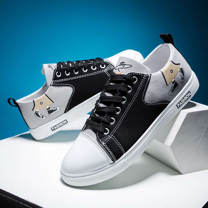 Giày Vải Nam Giày Sneaker Nam G05 In Hình Độc Lạ Phong Cách Thời Trang Hip Hop Cho Học Sinh Sinh Viên A1
