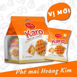 Thùng 48 bánh trứng tươi chà bông Karo vị phô mai hoàng kim