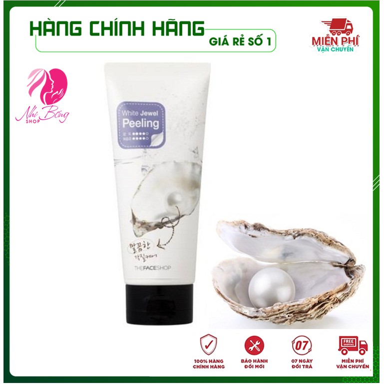 [Hàng Auth Hàn Quốc] Tẩy da chết -Tẩy tế bào chết ngọc trai TheFaceshops Smart Peeling White Jewel Perle Hàn Quốc 120ml | BigBuy360 - bigbuy360.vn