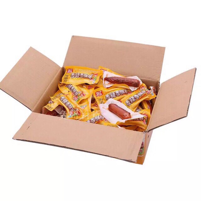 Thùng 50 cái xúc xích bắp (ngô) / mè cay