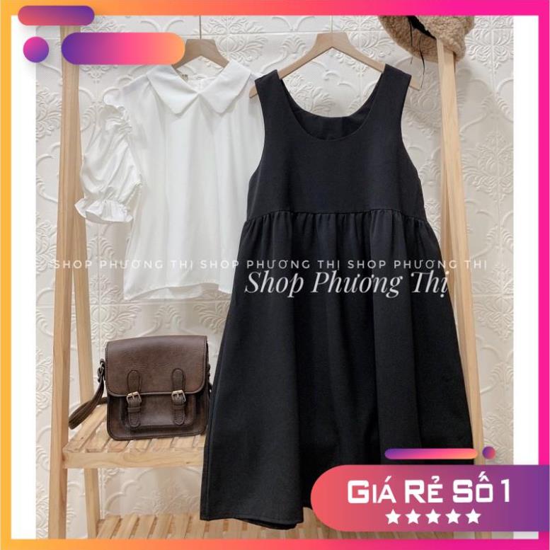 Hàng Chuẩn L1 - Hàng Chuẩn L1 - Sét yếm babydoll kèm áo sơmi trắng cộc tay ulzzang (hình thật/sẵn)