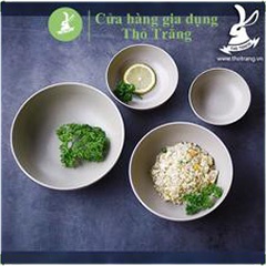 Tô bún bò tròn trơn màu Nâu nhám nhựa Melamine đa dạng nhiều size