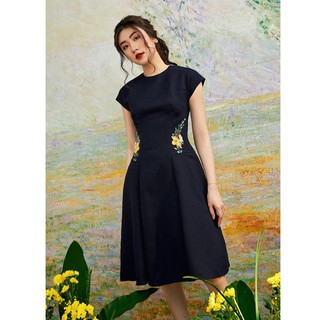 Olv - đầm bella sided embro dress