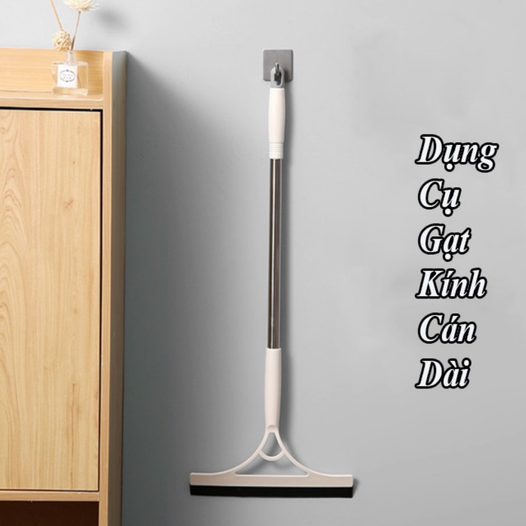 Cây lau kính dài, dụng cụ lau kính cán inox dài 1m