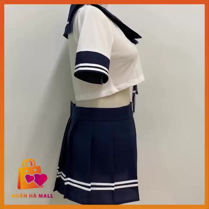 Cosplay học sinh Nhật Bản sexy xuyên thấu tặng tất trắng hoặc đen như trong hình đồ ngủ hóa trang học sinh anime | BigBuy360 - bigbuy360.vn