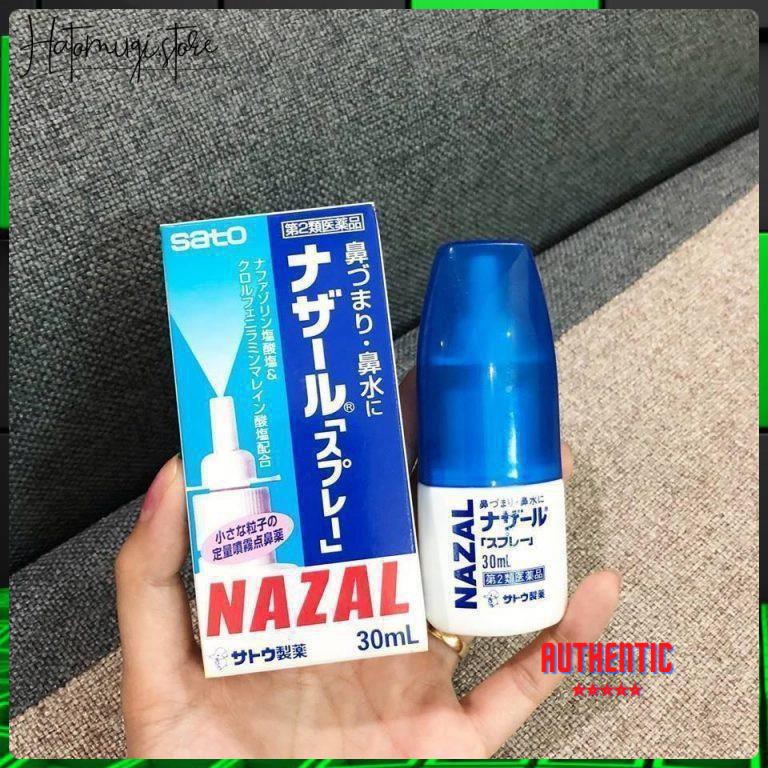 Xịt mũi nazal nhật [Hiệu quả 100%-Hàng Auth]  Xịt ngạt mũi Nazal Nhật Bản 30ml