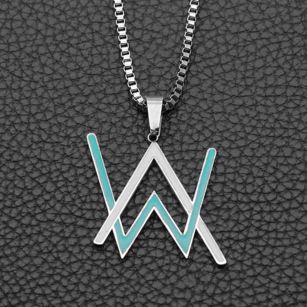 Vòng cổ Mặt Hình Alan Walker Dạ Quang Phong Cách Hiphop Đường Phố Cho Nam
