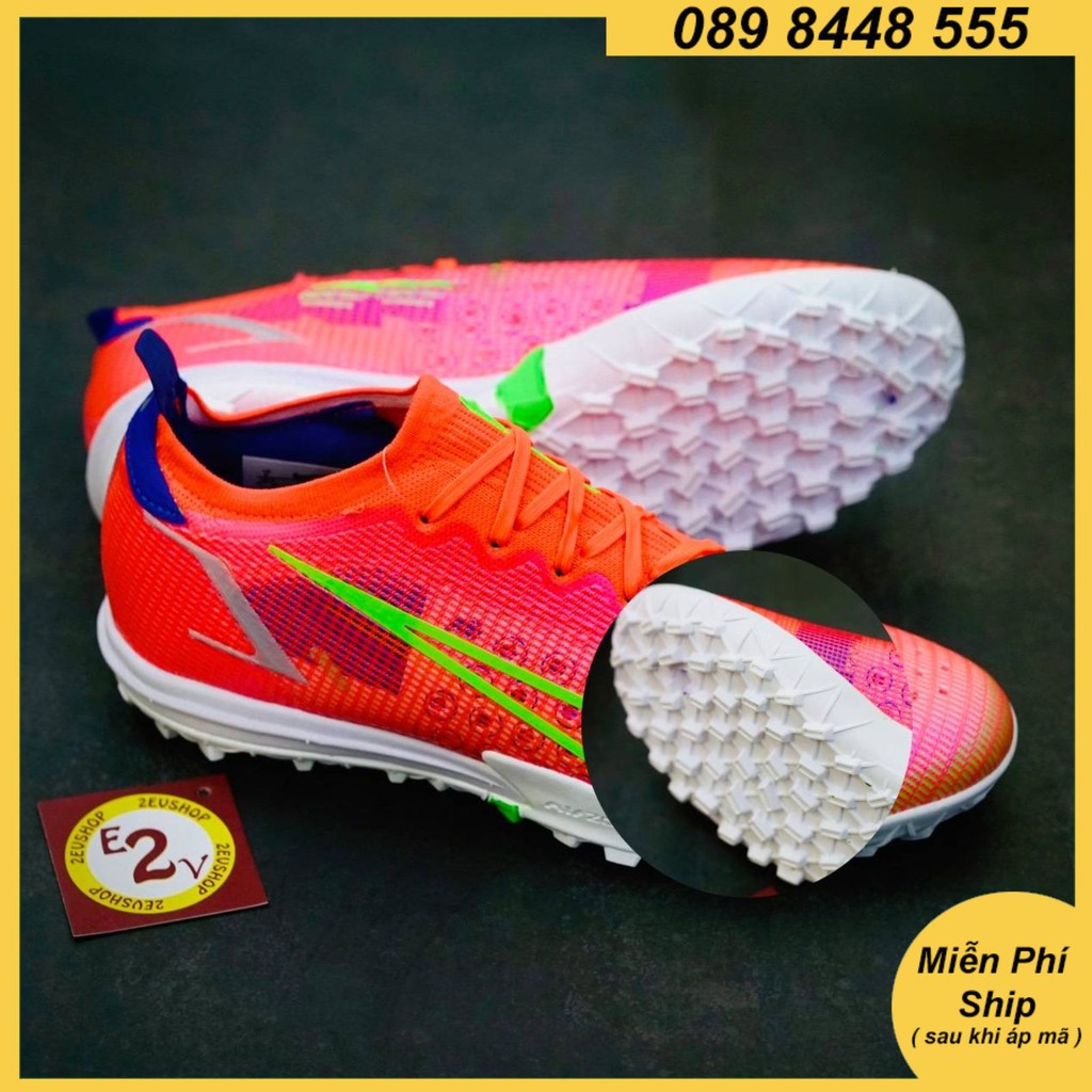 Giày đá bóng thể thao nam 𝐌𝐞𝐫𝐜𝐮𝐫𝐢𝐚𝐥 𝐕𝐚𝐩𝐨𝐫 𝟏𝟒 𝐄𝐥𝐢𝐭𝐞 Cam, giày đá banh cỏ nhân tạo thời trang - 2EV