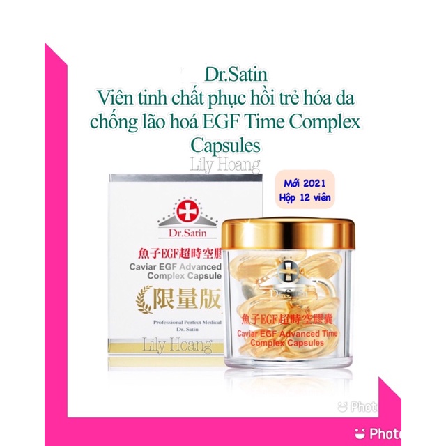 Viên tinh chất phục hồi da và chống lão hoá Dr.Satin hộp 12 viên