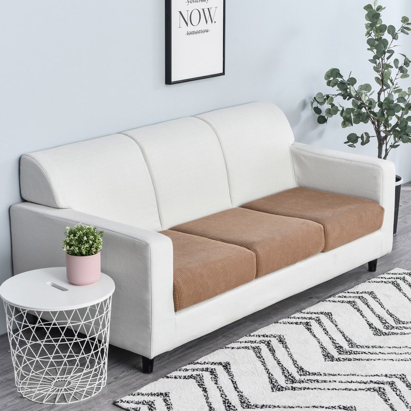 Vỏ Bọc Ghế Sofa 1 / 2 / 3 Chỗ Ngồi Màu Trơn Co Giãn In Họa Tiết Hoa Xinh Xắn